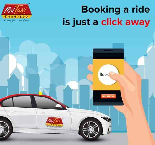 Image of Red Taxi - Saibaba Colony, Coimbatore